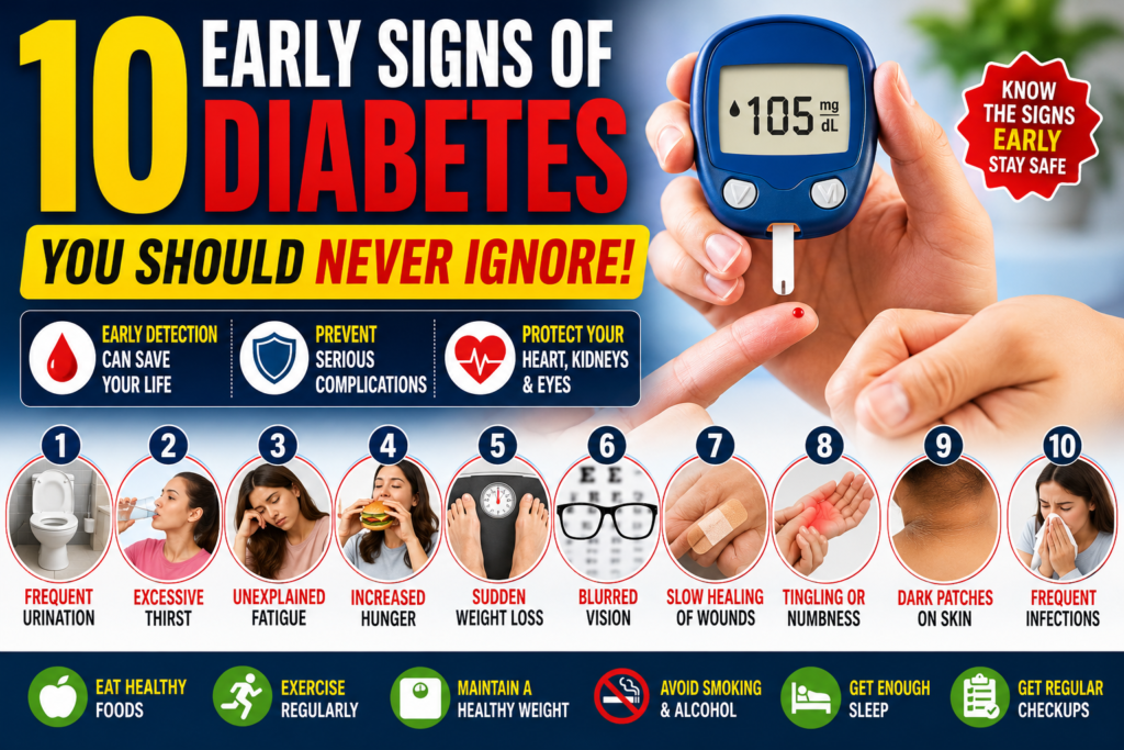 10 Early Signs of Diabetes You Should Never Ignore