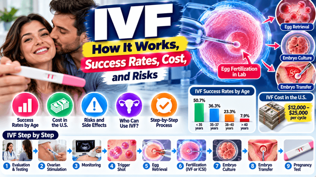 In Vitro Fertilization (IVF): How It Works, Success Rates, Cost, and Risks ivf explained steps, costs, and success rates
